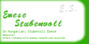 emese stubenvoll business card